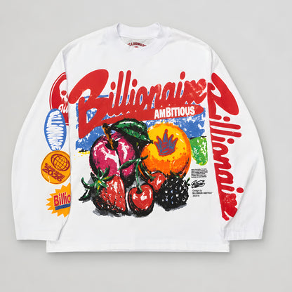 BILLIONAIRE AMBITIOUS X FLAVOR KINGZ COLLAB TERPS UP OVERSIZED LONG SLEEVE TEE