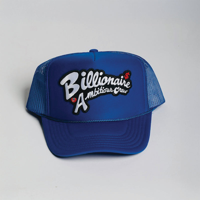 Embroidery Royal Blue Billionaire Trucker